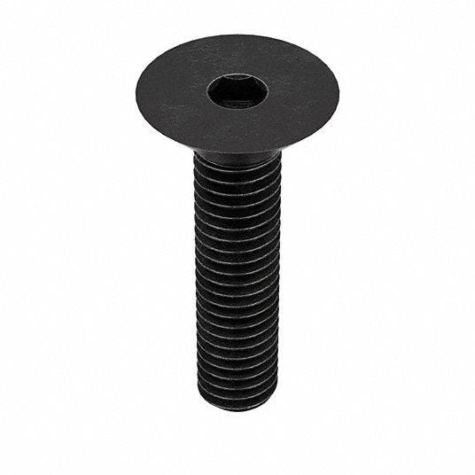 Fabory M07400.030.0012 Socket Flat Head Screw M3x0.50 Thread Size, 12 mm Lg, Flat, Black Oxide, Alloy Steel, 100 PK