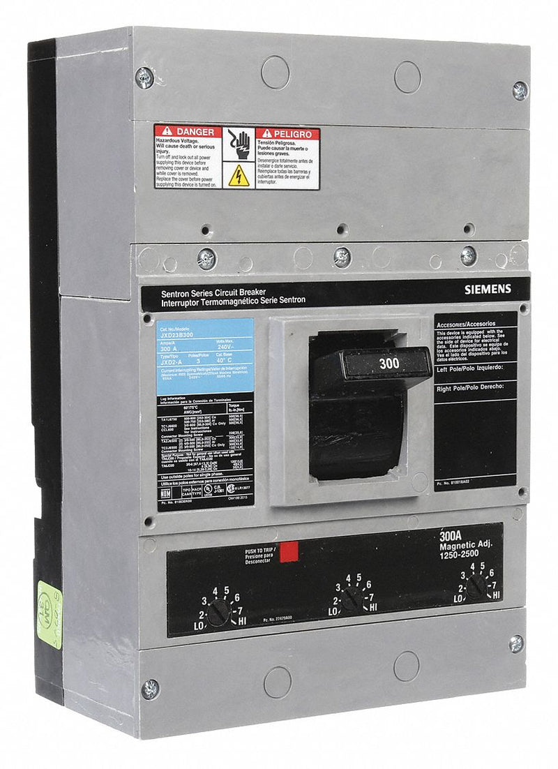 Siemens JXD23B300 Molded Case Circuit Breaker 300A 240V 65kA
