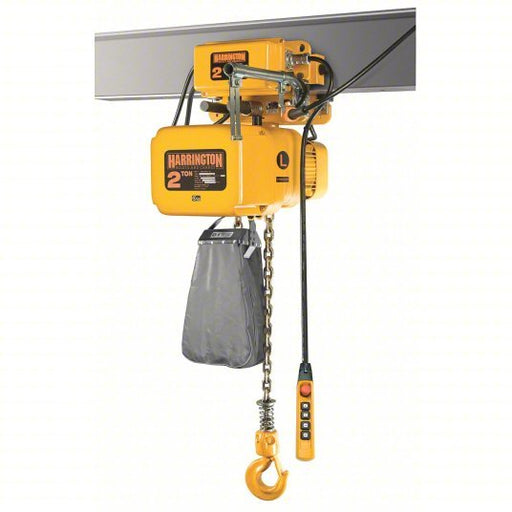 Harrington NERM020L - L - 20 Electric Chain Hoist H4 Heavy Duty, Motorized Trolley, 208 - 230/460V AC, 20 ft Lift Lg - KVM Tools Inc.KV6HJN7
