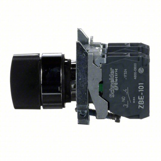 Schneider XB4BD33 Non-Illuminated Selector Switch 22 mm Size, 3 Position, Metal, 2NO, Lever - KVM Tools Inc.KV6HK60
