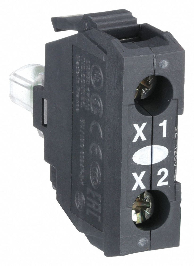 Schneider ZBVB1 Lamp Module, 22 mm Size, White, LED, 24 V AC/DC Rating, No Transformer