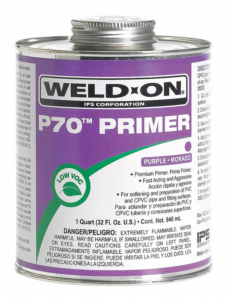 Weld-On P-70 PVC Primer Purple 16 oz