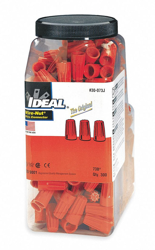 Ideal 30-073J Twist-On Wire Connectors Orange PK300