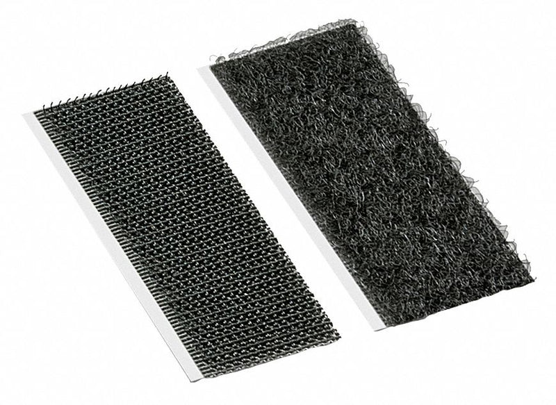 3M SJ3526N/SJ3527N Hook-and-Loop Strips, 1 in x 2 in, Black, PK100