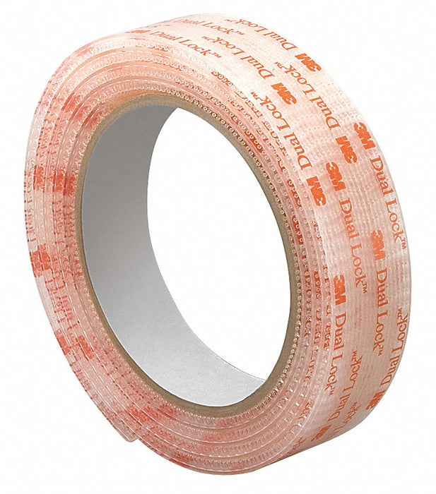 3M Dual Lock 1-10-SJ3560 Hook-and-Loop Fastener, Roll, Clear, Self-Mating, 1 in W x 30 ft L, Acrylic Adhesive