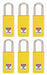 Master Lock S31KAS6YLW Yellow Thermoplastic Lockout Padlock 6 PK