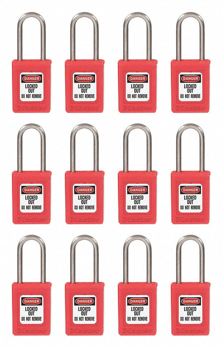 Master Lock S33KAS12RED Lockout Padlock