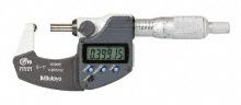 Mitutoyo 395-351-32 Digital Spherical Face Micrometer: 0 in to 1 in /0 mm to 25.4 mm, Digital, Cabled, IP65
