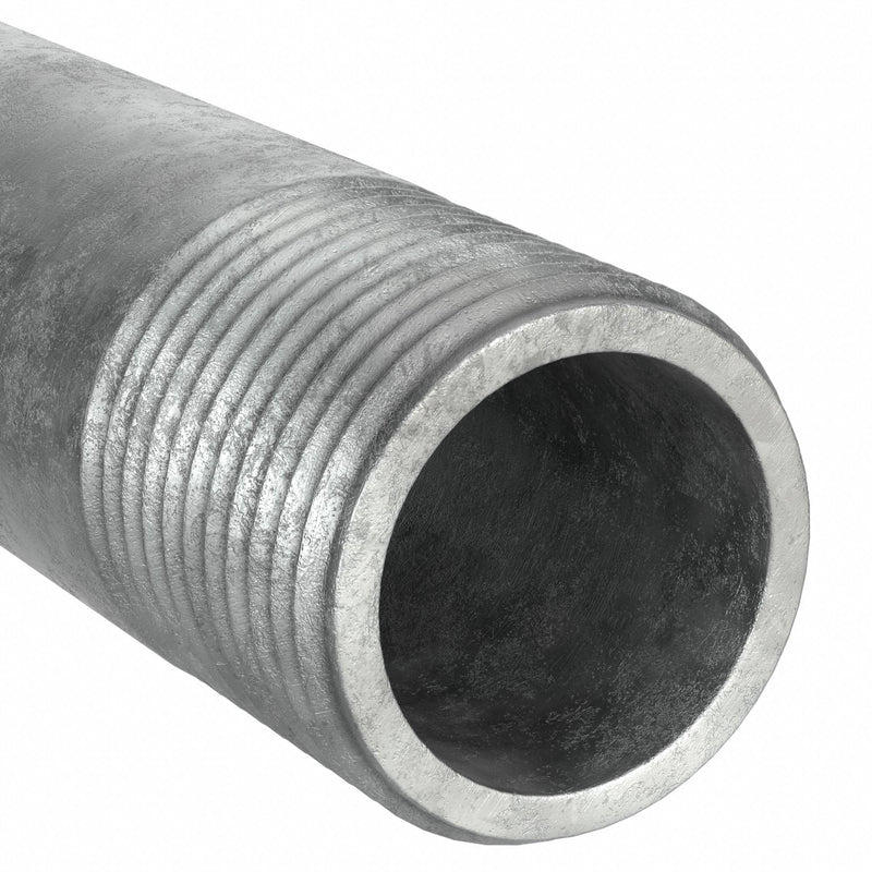 Approved Vendor 570-1200 Pipe, 3 in Nominal Pipe Size, 10 ft Lg, Schedule 40, Galvanized Steel, Threaded on Both Ends, Welded