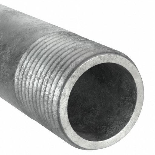 Approved Vendor 568-1200 Pipe, 2 in Nominal Pipe Size, 10 ft Lg, Schedule 40, Galvanized Steel, Threaded on Both Ends, Welded