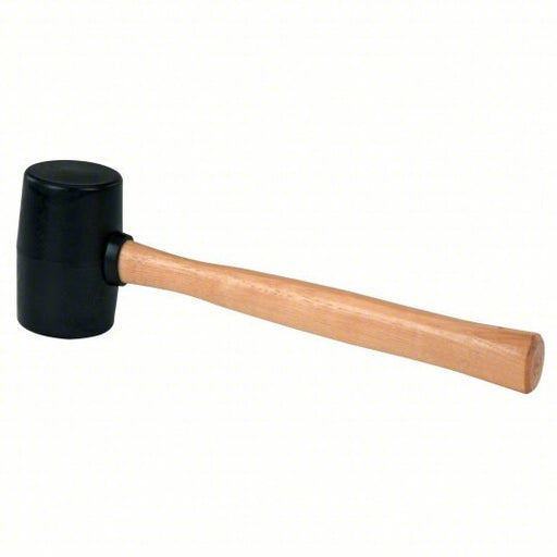 Stanley 57 - 522 Rubber Mallet Wood Handle, 18 oz Head Wt, 2 3/8 in Dia, 4 in Head Lg, 14 in Overall Lg, Black - KVM Tools Inc.KV6R335
