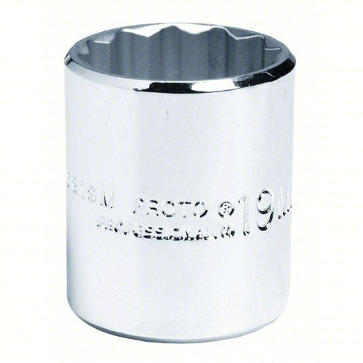 Proto J5216M Socket 3/8 in Drive Size, 16 mm Socket Size, 12-Point, Std, Chrome - KVM Tools Inc.KV429P05