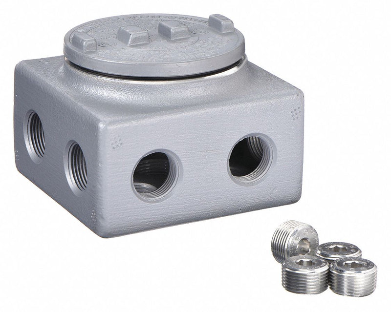 Appleton Electric GRSSA50 Conduit Outlet Body, Aluminum, Powder Coated, GRSS, 1/2 in Trade Size, 13 Hub Body, Threaded