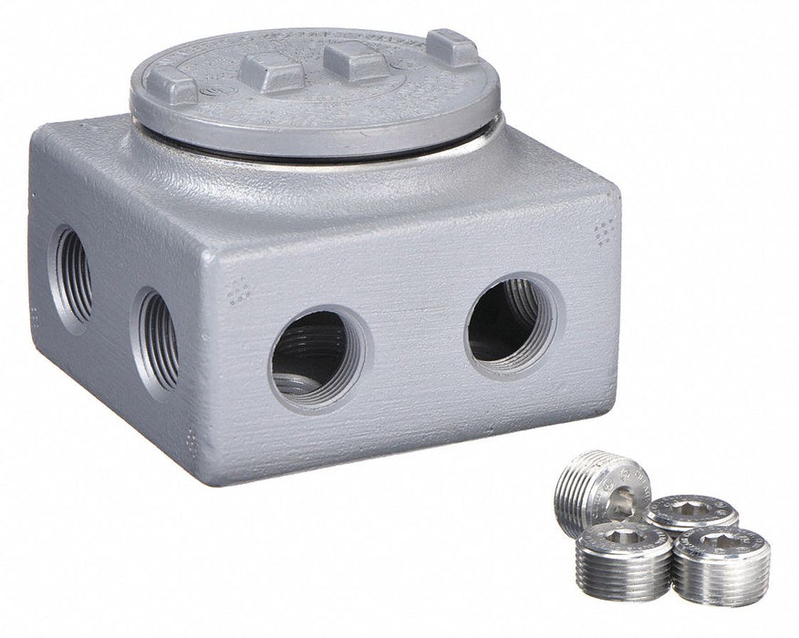 Appleton Electric GRSSA50 Conduit Outlet Body, Aluminum, Powder Coated, GRSS, 1/2 in Trade Size, 13 Hub Body, Threaded