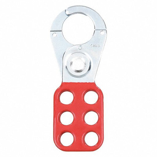 Brady 65375 Lockout Hasp Std Hasp, 1 in Opening Size, Red, 6 Padlocks, Std,= - KVM Tools Inc.KV6T767