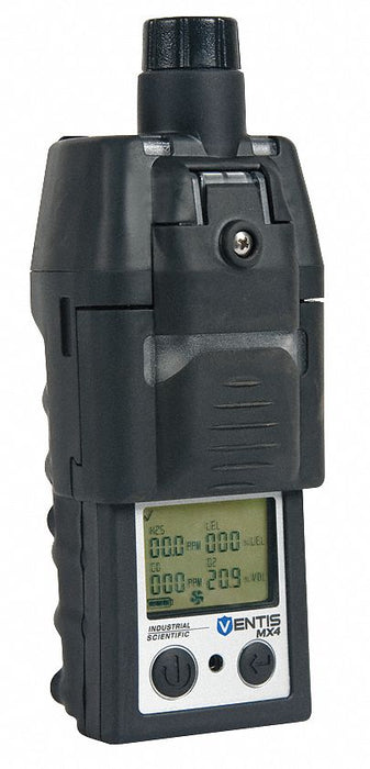 Industrial Scientific VTS-K1232110101 Multi-Gas Detector, Carbon Monoxide/Hydrogen Sulfide/LEL/Oxygen/Pentane, Black