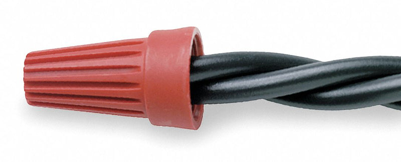 Buchanan WT6-1 Twist-On Wire Connectors, Red, Wire Sizes 12 AWG – 6 AWG, 600 V, 100, PK