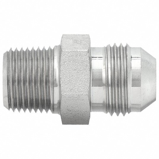 Aeroquip 2021-8-8S Hydraulic Hose Adapter 1/2 in x 1/2 in Fitting Size, Male x Male, NPTF x JIC, Rigid, Straight