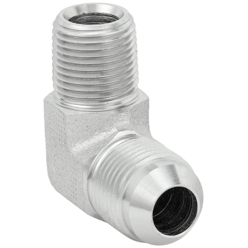 Aeroquip 2024-6-8S Hydraulic Hose Straight Adapter, NPT Threaded x JIC Threaded, Male x Male, Rigid, 90° Elbow