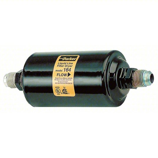 Parker LLD-032 Liquid Line Filter Dryer 1/4 Connection Size (In.), 4 1/8 in Overall Lg (In.), Steel - KVM Tools Inc.KV6X505
