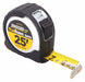 Johnson Level 1819-0025 Tape Measure, Nonmagnetic Single Hook Tip, 25 ft, Plastic with Rubberized Grip, Silver