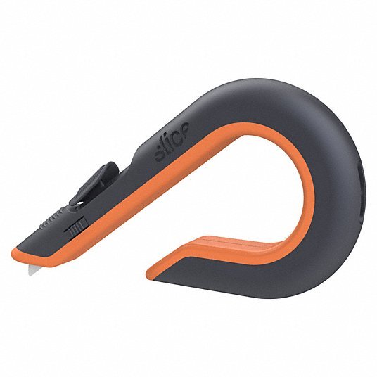 Slice 10400 Box Cutter 7 in Overall Lg, Ceramic Rounded Tip, Textured, Plastic, Black/Orange - KVM Tools Inc.KV6XVR1