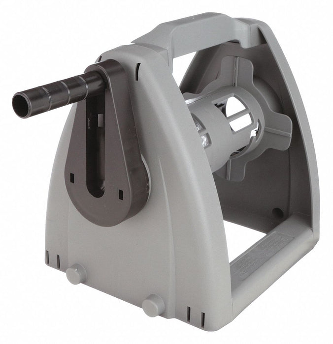 Approved Vendor KV6YF66 Cord Storage Reel, Capacity 150 ft of Cord/Rope/Air Hose, Wall Mount, Gray