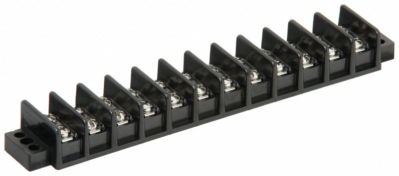 Approved Vendor 6YH68 Barrier Terminal Strip, 12 Poles, 22 AWG – 10 AWG For Wire Sizes, 30 A Max Current