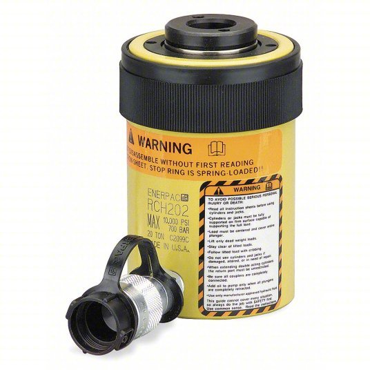 Enerpac RCH202 General Purpose Hydraulic Ram 20 ton Nominal Capacity, 2 in Nominal Stroke Lg, 1.06 in, RCH - KVM Tools Inc.KV6Z270