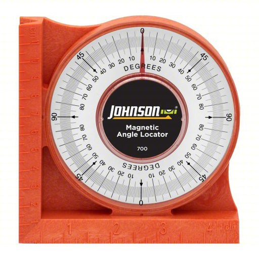 Johnson 700 Angle Finder 4 Quadrants, Magnetic, Inches, Acrylic, 5.88 in Lens Dia, 0°to 90° - KVM Tools Inc.KV6A511
