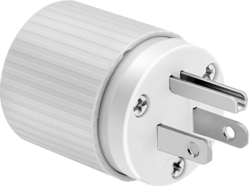 McMaster 70145K21 Corrosion-Resistant Straight-Blade Connector, Grounded 3-Blade Male Plug, NEMA 5-15, 15A 125V