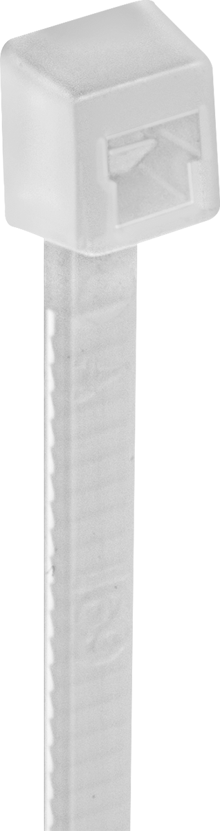 McMaster 7130K12 Nylon Plastic Cable Tie, Narrow, 4" Long, 7/8" Max Bundle Diameter, Off-White, Pack of 100
