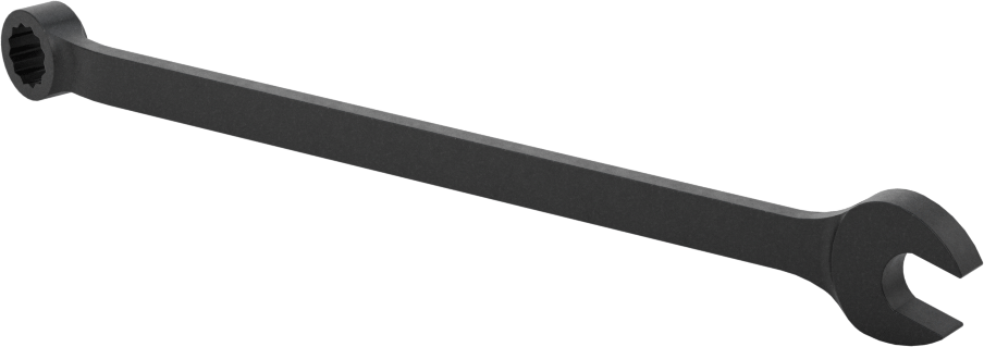 McMaster 71405A32 12-Point Combination Wrench, 7 mm, 5-3/16" Overall, Black-Oxide Steel