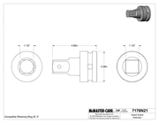 McMaster 7176N21 Impact Socket Extension, 1-1/2" Square Drive, 5" Overall Length