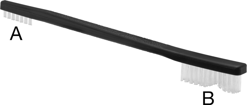 McMaster 7187T29 Abrasive Brush, Two-in-One Nylon Bristles, 7" Overall, Hand, Low-Scratch