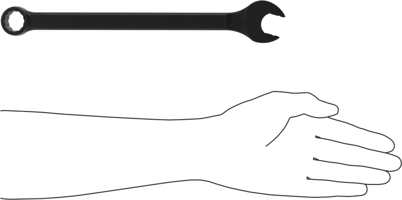 McMaster 7242A18 12-Point Combination Wrench, 13/16", 11-3/4" Overall, Black-Oxide Steel