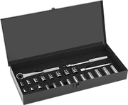 McMaster 7259A31 Socket Set 6 - Point, 3/8" Square Drive, 27 Pieces - KVM Tools Inc.KV7259A31