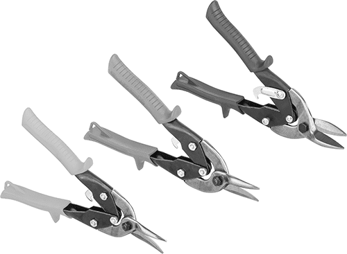 McMaster 7396N13 High - Force Sheet Metal Cutter Set Spring - Assisted Opening, 3 Pieces, 9 - 3/4" Long - KVM Tools Inc.KV7396N13