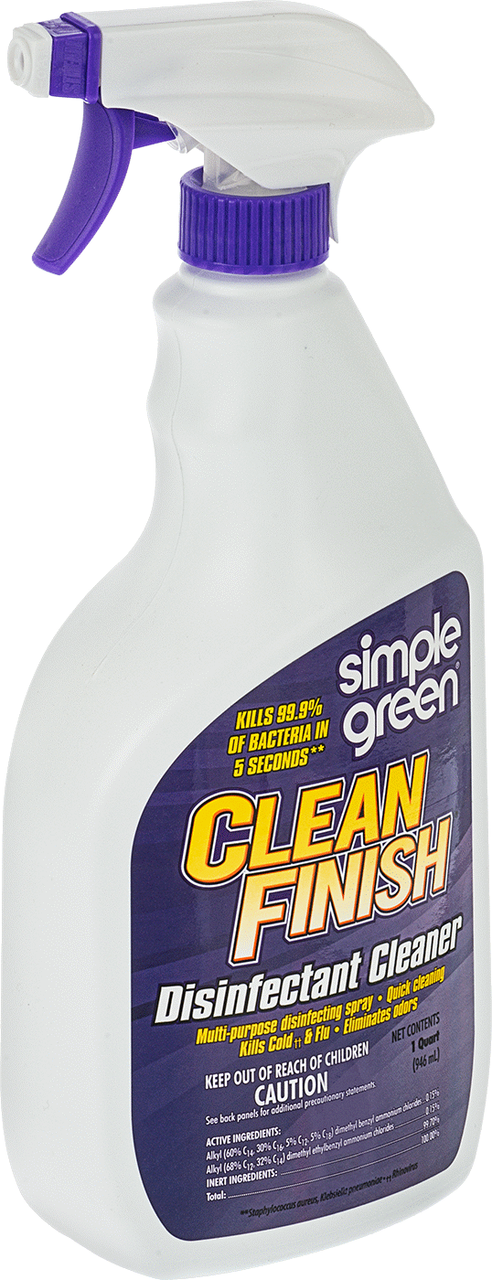 McMaster 7406T594 Simple Green Disinfectant, 32 fl oz Spray Bottle, Quaternary Ammonium, Mint