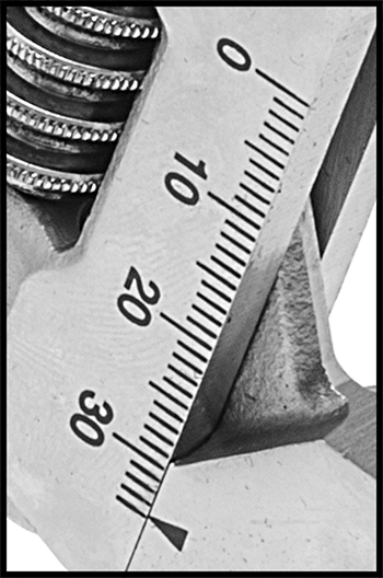 McMaster 7430A34 Adjustable Wrench with Measuring Scale 10" Overall Length, 1 - 3/8" Maximum Jaw Capacity, Chrome - Plated - KVM Tools Inc.KV7430A34