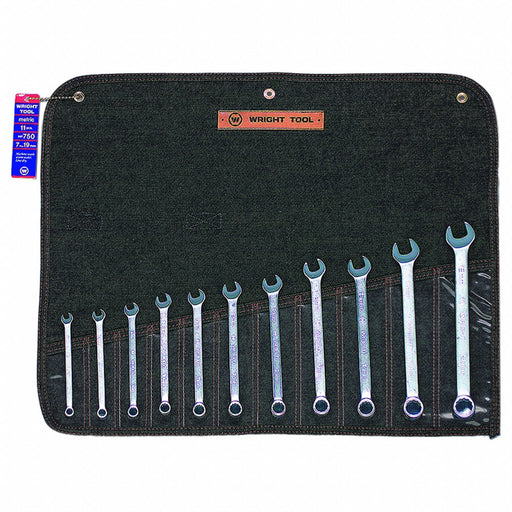 Wright 750 Metric Combination Wrench Set, 11 Tools, Satin