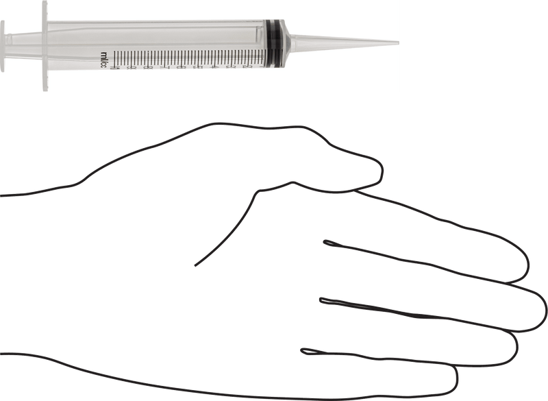 McMaster 7510A762 Plastic Syringe with Tapered Tip, Clear, 10 ml Capacity, Pack of 10