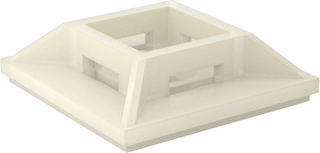 McMaster 7566K25 Cable Tie Mount, Adhesive-Back/Screw-In, 0.21" × 0.06" Tie, Off-White, Pack of 50