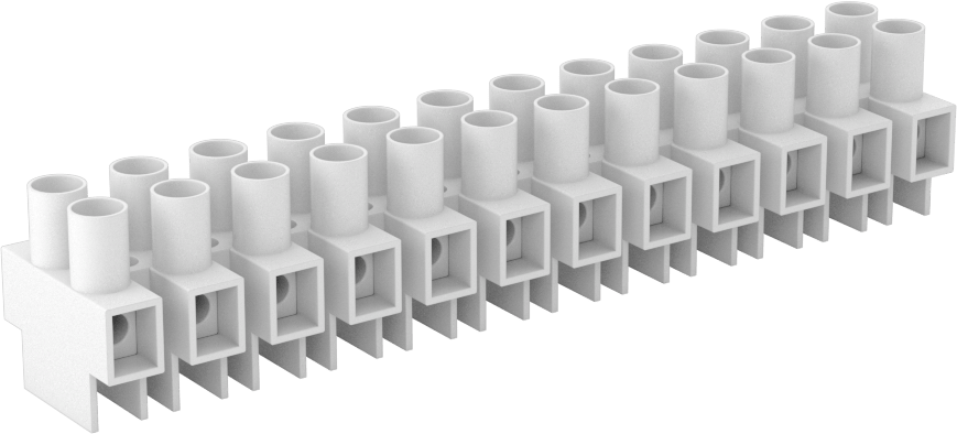 McMaster 7618K618 Short-Resistant Terminal Block, 600V AC/DC, Twelve 20A Circuits, Molex M800-01-12-5-M1