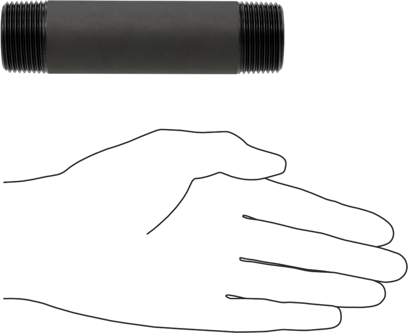 McMaster 7727K259 Thick-Wall Seamless Steel Pipe Nipple, 1 NPT, 5" Long, Sch 80, Threaded Both Ends, Class 300, US