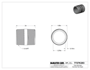 McMaster 7727K283 Thick-Wall Steel Seamless Pipe Nipple, Threaded on Both Ends, 1-1/4 Pipe Size, 2" Long