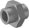 McMaster 7739K175 High-Pressure Galvanized Steel Pipe Fitting, Union Straight Connector, 3/4 NPT Female