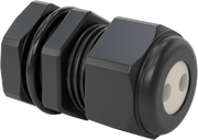McMaster 7807K33 Multi-Cord Grip, Wet-Location, Black Nylon, for Two 0.16"-0.2" OD Cords