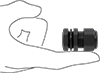 McMaster 7807K33 Multi-Cord Grip, Wet-Location, Black Nylon, for Two 0.16"-0.2" OD Cords