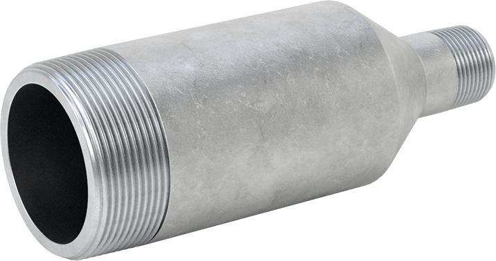 McMaster 7818K226 Thick-Wall Pipe Nipple Reducer, Galvanized Steel, Threaded on Both Ends, 2 x 3/4 NPT